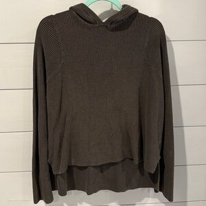 Athleta Charcoal Knit Sweater - Hoodie